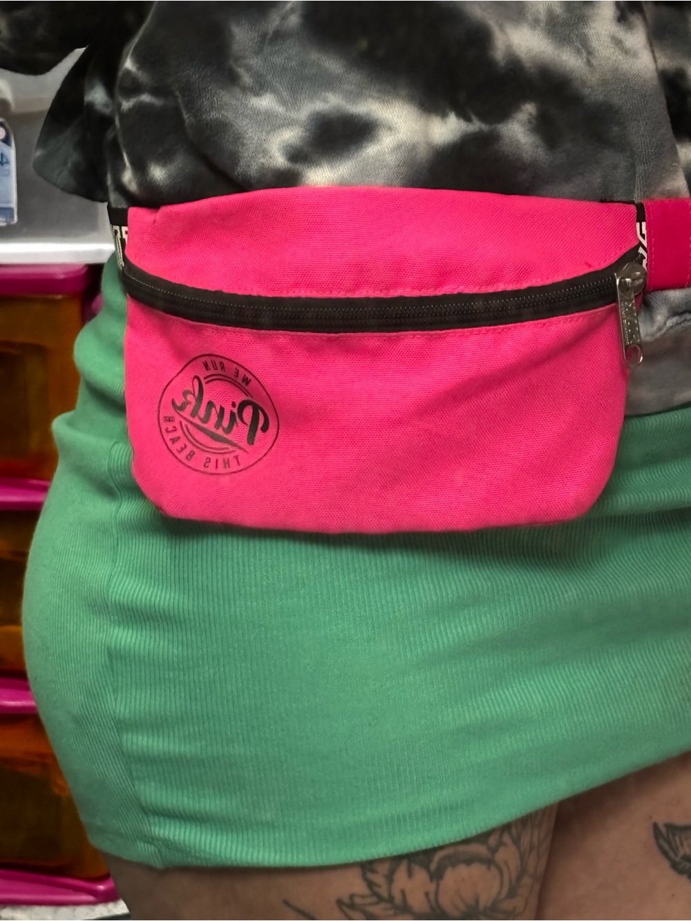 PINK Victoria's Secret Hot Pink Canvas Waist Bag